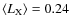 $\langle L_{\rm X}\rangle=0.24$