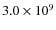 $3.0 \times 10^9 $