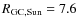 $R_{\rm GC,Sun} = 7.6$