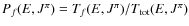 $P_f (E,J^{\pi})=T_f (E,J^{\pi})/
T_{{\rm tot}}(E,J^{\pi})$