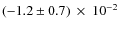 $(-1.2\pm0.7) ~\times~10^{-2}$