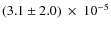 $(3.1\pm2.0) ~\times~10^{-5}$