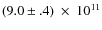 $(9.0\pm.4)~\times~10^{11}$