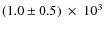 $(1.0\pm0.5)~\times~10^{3}$