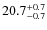 $\rm 20.7_{-0.7}^{+0.7}$