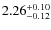 $\rm 2.26_{-0.12}^{+0.10}$