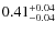 $\rm0.41_{-0.04}^{+0.04}$