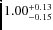 $\rm 1.00_{-0.15}^{+0.13}$