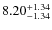$\rm 8.20_{-1.34}^{+1.34}$