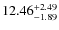 $\rm 12.46_{-1.89}^{+2.49}$