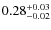 $\rm0.28_{-0.02}^{+0.03}$