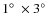$1\hbox{$^\circ$ }\times 3\hbox{$^\circ$ }$