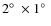 $2\hbox{$^\circ$ }\times 1\hbox{$^\circ$ }$