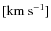 $[\rm {km~s}^{-1}]$