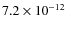 $7.2\times 10^{-12}$
