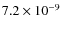 $7.2\times 10^{-9}$