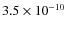 $3.5\times 10^{-10}$