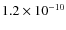 $1.2\times 10^{-10}$
