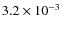 $3.2\times 10^{-3}$