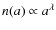 $n(a) \propto a^\lambda$