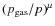 $(p_{\rm gas}/p)^{\mu}$