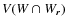 $V(W \cap W_{\vec{r}})$
