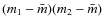 $(m_1-\bar{m})(m_2-\bar{m})$