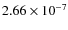 $2.66 \times 10^{-7}$