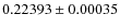 $0.22393\pm0.00035$