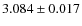 $3.084 \pm 0.017$