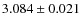 $3.084\pm0.021$