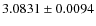 $3.0831\pm0.0094$