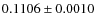 $0.1106\pm0.0010$
