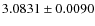 $3.0831 \pm 0.0090$