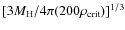$[3M_{\rm H}/4\pi(200\rho_{\rm crit})]^{1/3}$