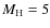 $M_{\rm H}=5$