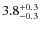 $\rm 3.8^{+0.3}_{-0.3}$