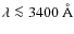 $\lambda\la 3400~\AA$