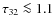 $\tau_{32}\la1.1$