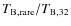 $T_{{\rm B},\rm rare}/T_{{\rm B},32}$