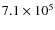 $ 7.1\times10^5$