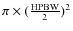 $\pi
\times(\frac{\rm HPBW}{2})^2$