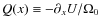 $Q(x) \equiv -\partial_x U/\Omega_0$