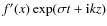 $f'(x) \exp(\sigma t + {\rm i}kz)$