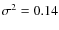 $\sigma ^2 = 0.14$
