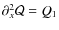 $\partial_x^2 {\cal Q} = Q_1$