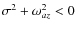 $\sigma^2 + \omega_{az}^2 < 0$