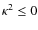 $\kappa^2 \le 0$