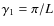 $\gamma_1 = \pi/L$