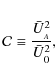 \begin{eqnarray*}{\cal C} \equiv \frac{\bar U_{_A}^2}{\bar U_0^2},
\end{eqnarray*}
